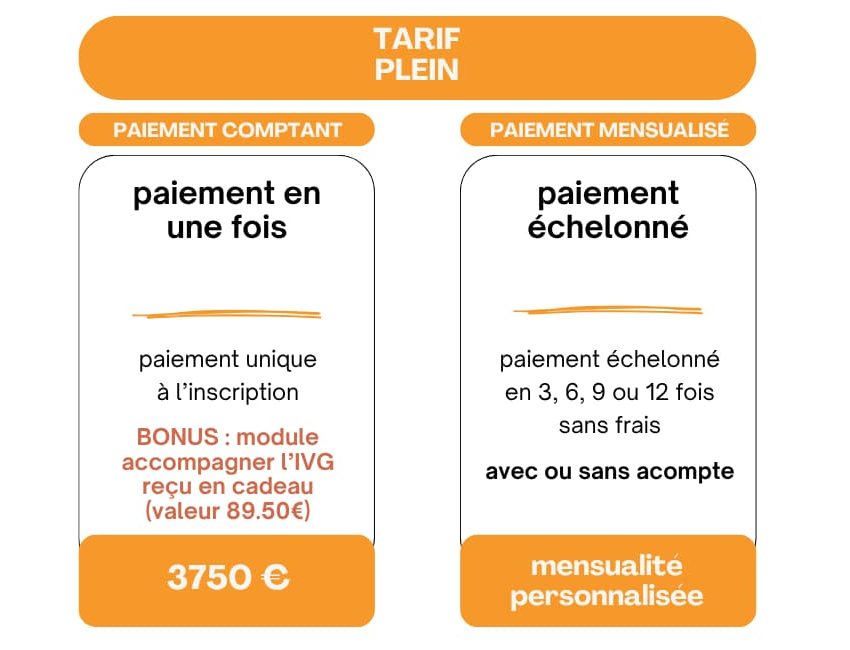 tarif formation doula